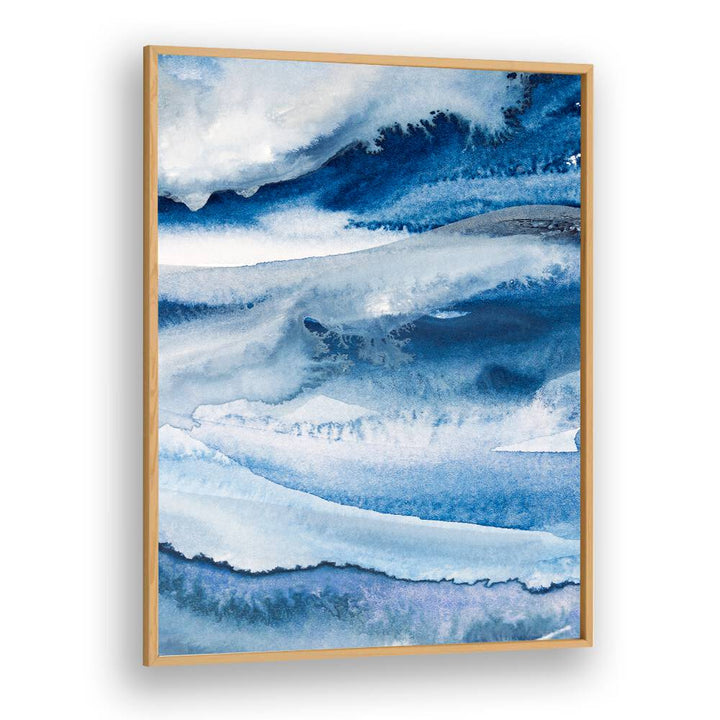 Experience serene beauty with NATUREFORCE, ABSTRACT PAINTINGS featuring calming blue waves. Perfect for any space.