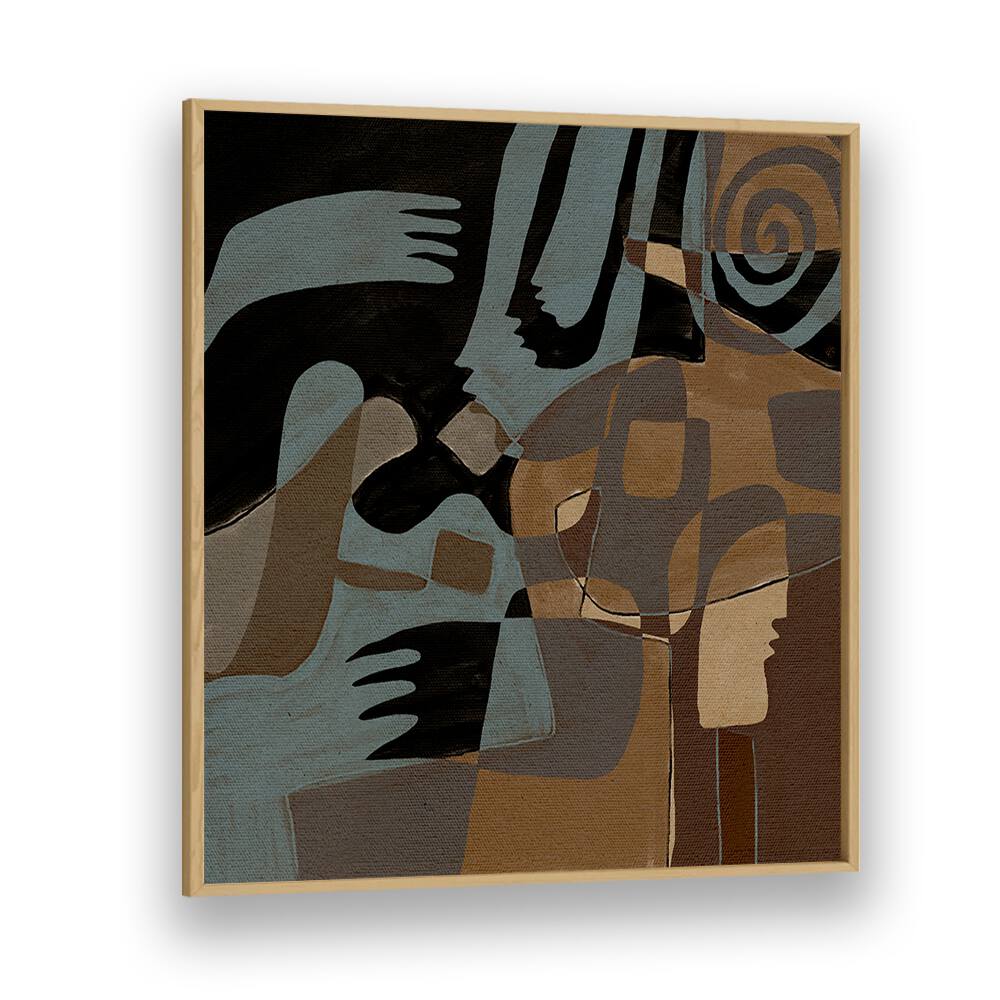 ESSENCE IV, ABSTRACT PAINTINGS features bold, modern art with unique shapes and earthy tones, perfect for any space.