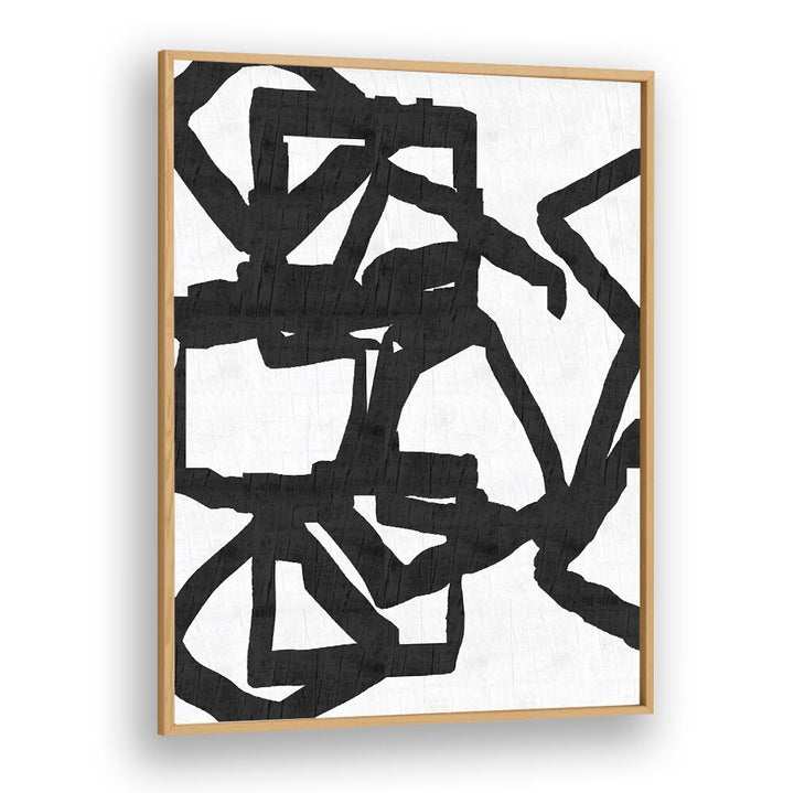 Stunning NOIR AND INKY 1, PATTERN ART PRINTS featuring abstract black geometric design, perfect for modern decor.
