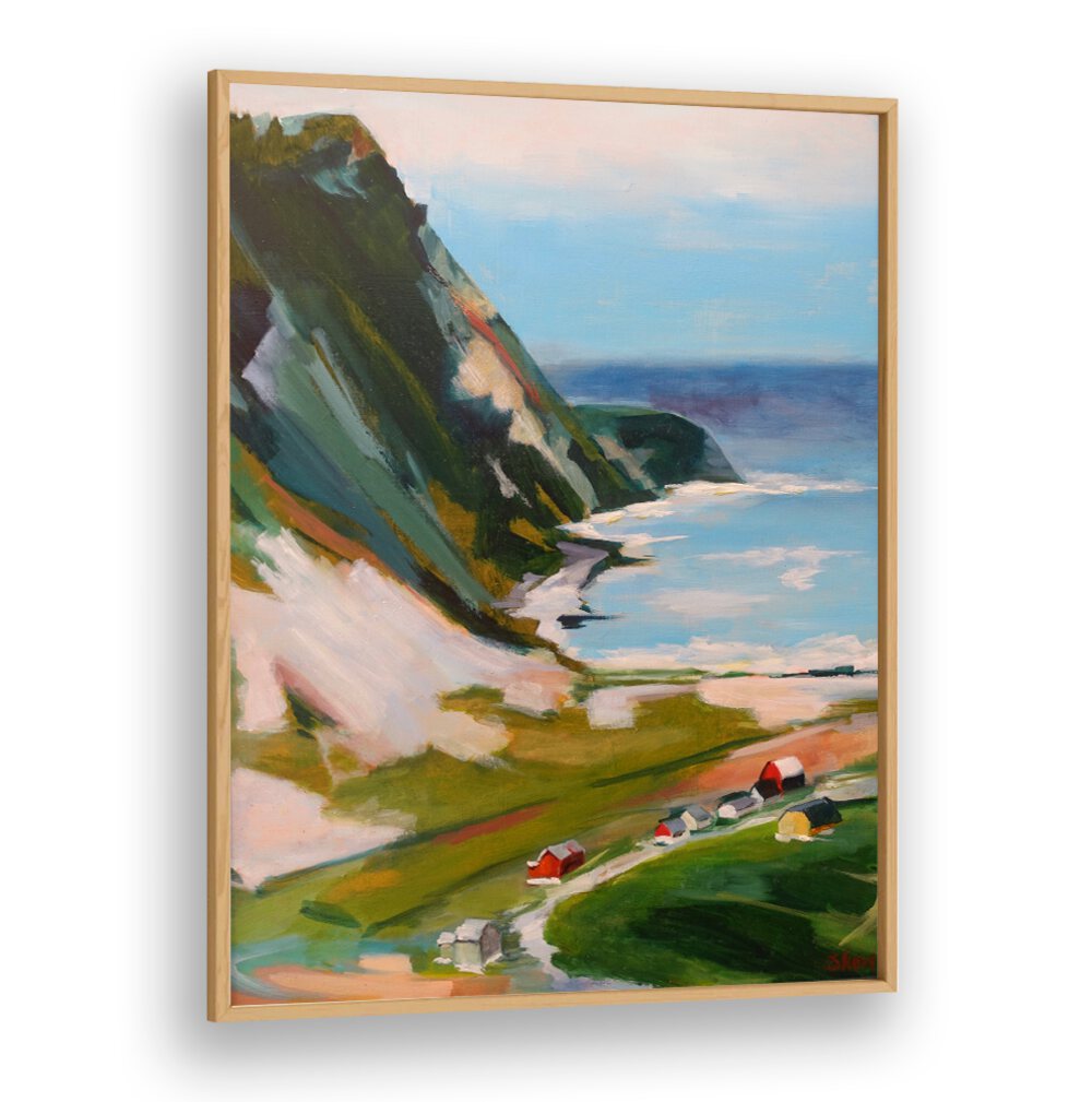 NORWEGIAN TOWN , LANDSCAPE PAINTINGS