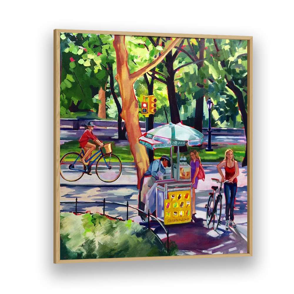 SUNDAY IN CENTRAL PARK , LANDSCAPE PAINTINGS