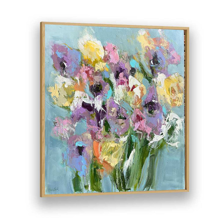 Vibrant Colorful Blossoms, floral flower paintings, showcasing a beautiful bouquet in abstract styles. Perfect for decor.