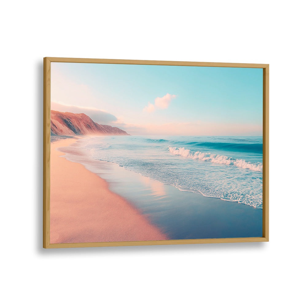 Serene PACIFIC BEACH scene in pastel hues, perfect for enhancing your space with BEACH PAINTINGS by Philippe Hugonnard.