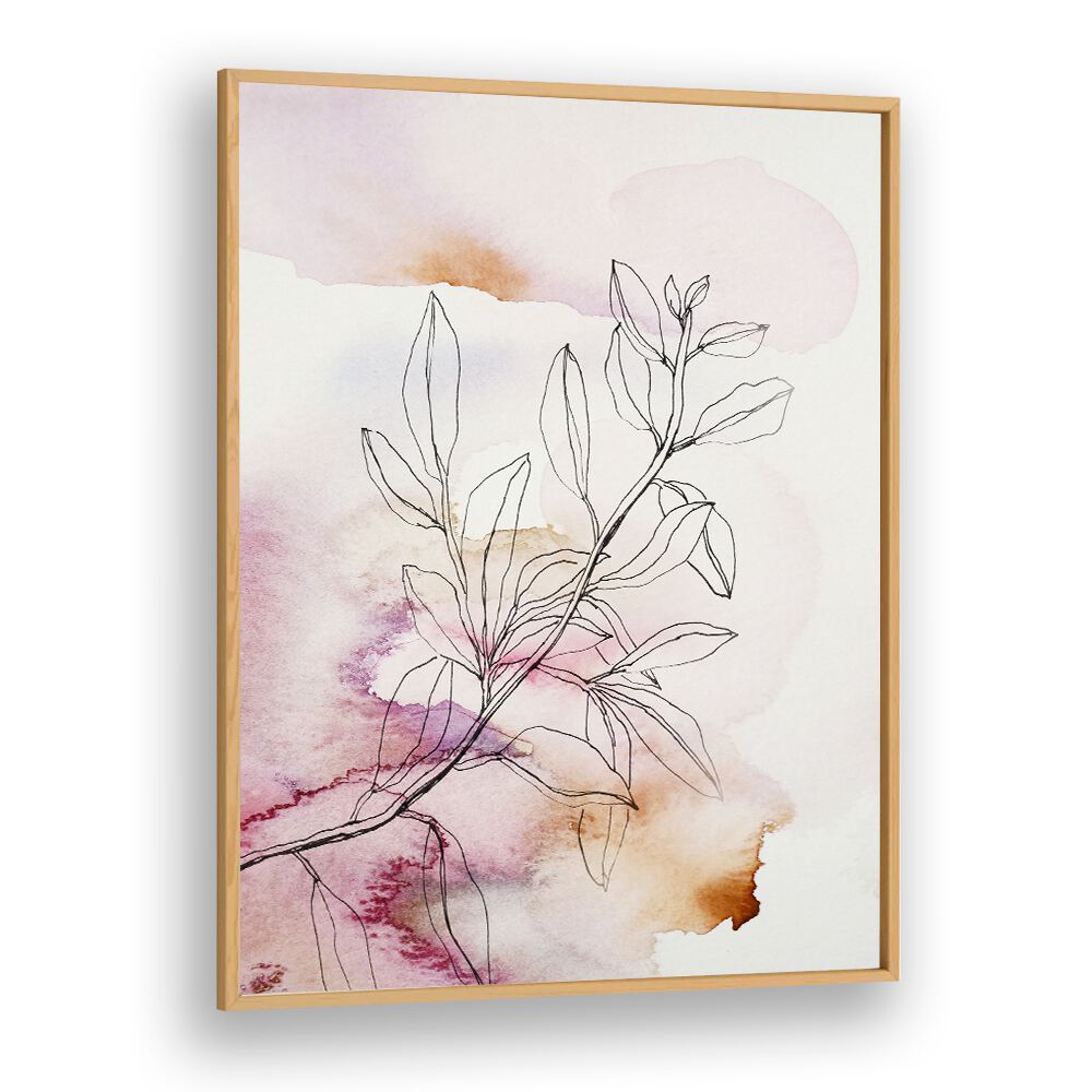 Elegant floral artwork titled WHISPER PETALS III, showcasing delicate lines and soft colors in a serene composition.