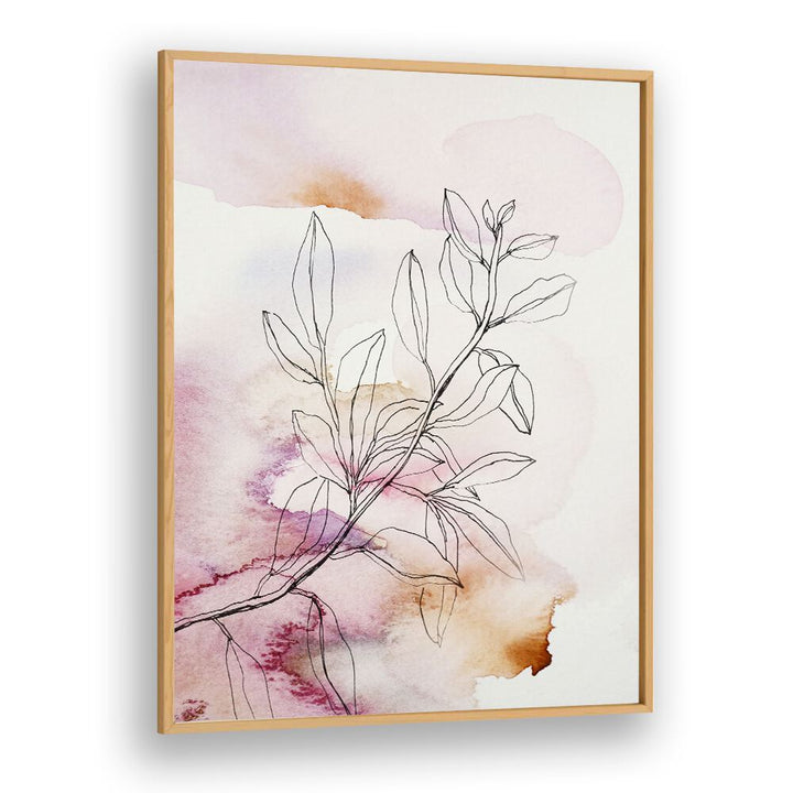 Elegant floral artwork titled WHISPER PETALS III, showcasing delicate lines and soft colors in a serene composition.