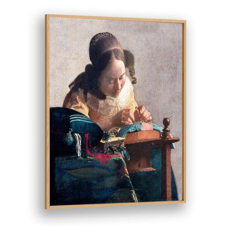 THE LACEMAKER (CA.1669–1671) BY JOHANNES VERMEER, VINTAGE PAINTINGS