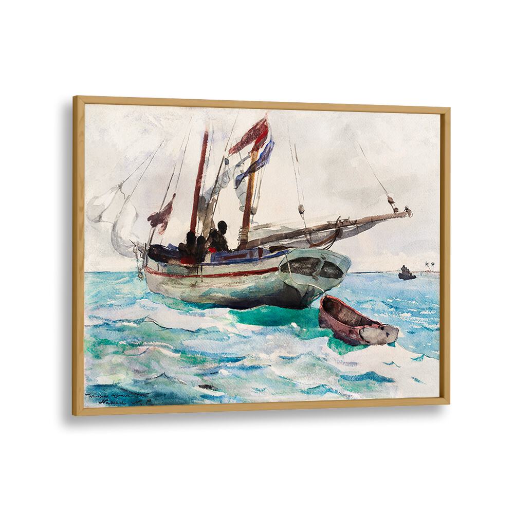 SCHOONER–NASSAU (CA. 1888–1889) ,  VINTAGE PAINTINGS