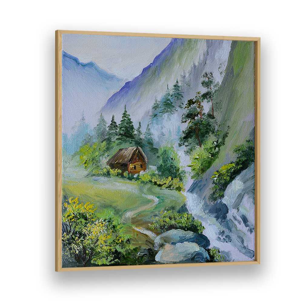 The Old Mill Vintage European Paintings in Oak Wood Plain Frame