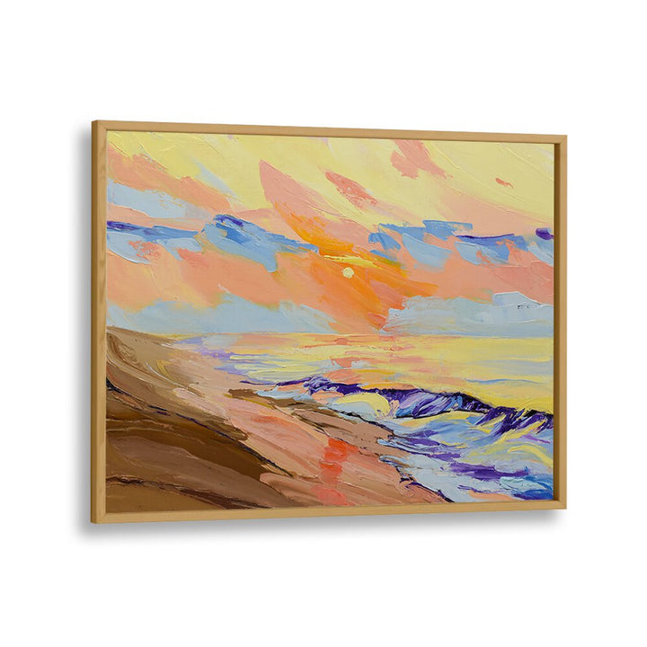 SUNSET AT THE BEACH , BEACH PAINTINGS