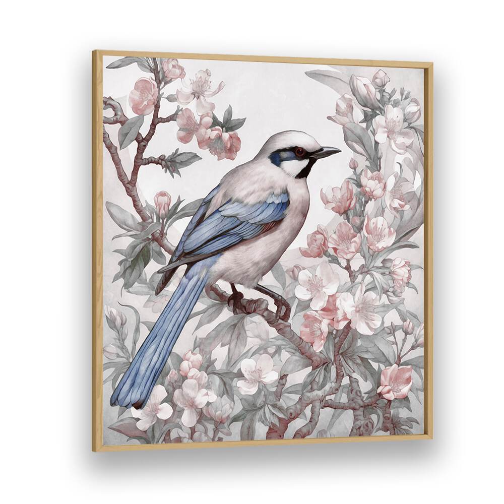 CHINOISERIE BIRD SPRING VIBES I BY ANDREA HAASE , WILDLIFE POSTERS, WILDLIFE PAINTINGS