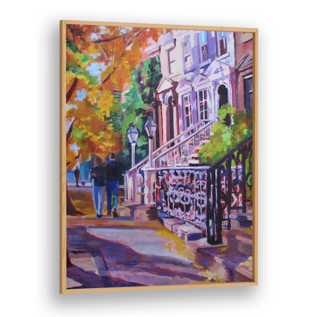 AUTUMN STROLL , LANDSCAPE PAINTINGS
