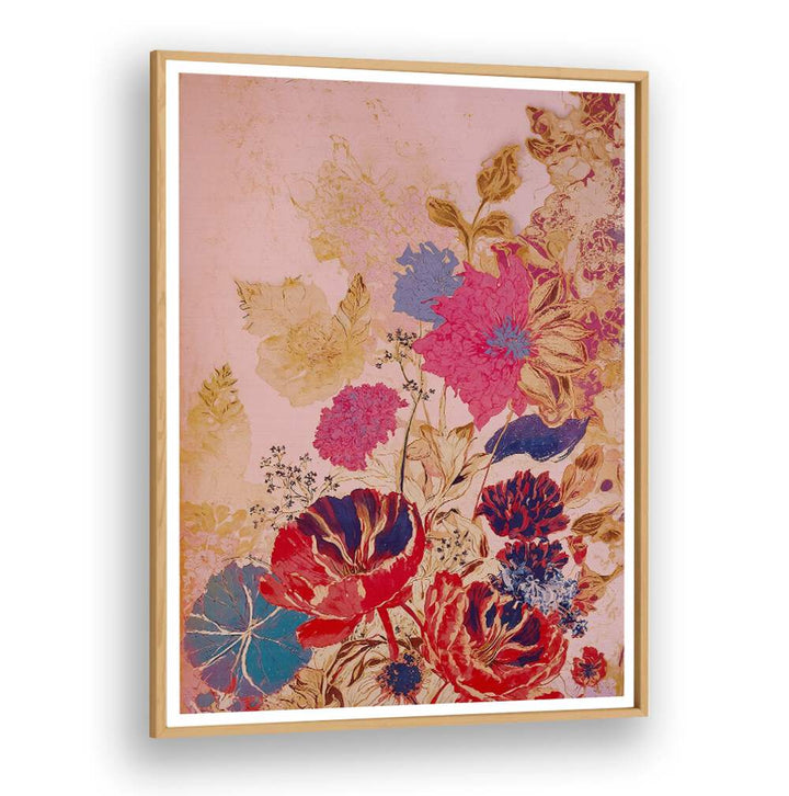 VINTAGE FLOWERS II , FLORAL FLOWER PAINTINGS