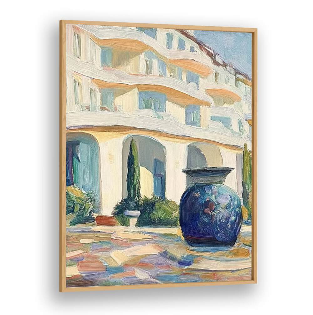 Elegant blue planter, POT ON A STREET, enhances any space with style and functionality for your home decor.