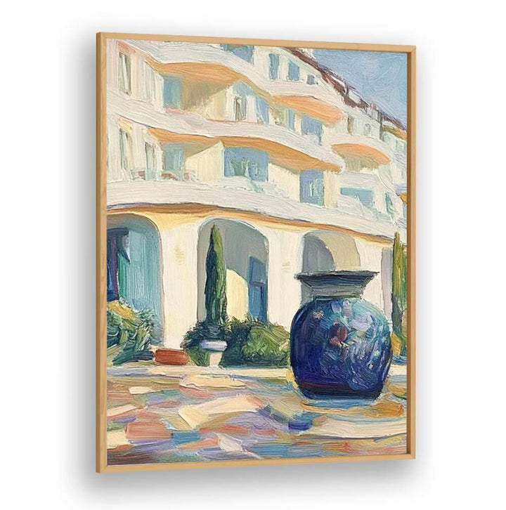 Elegant blue planter, POT ON A STREET, enhances any space with style and functionality for your home decor.