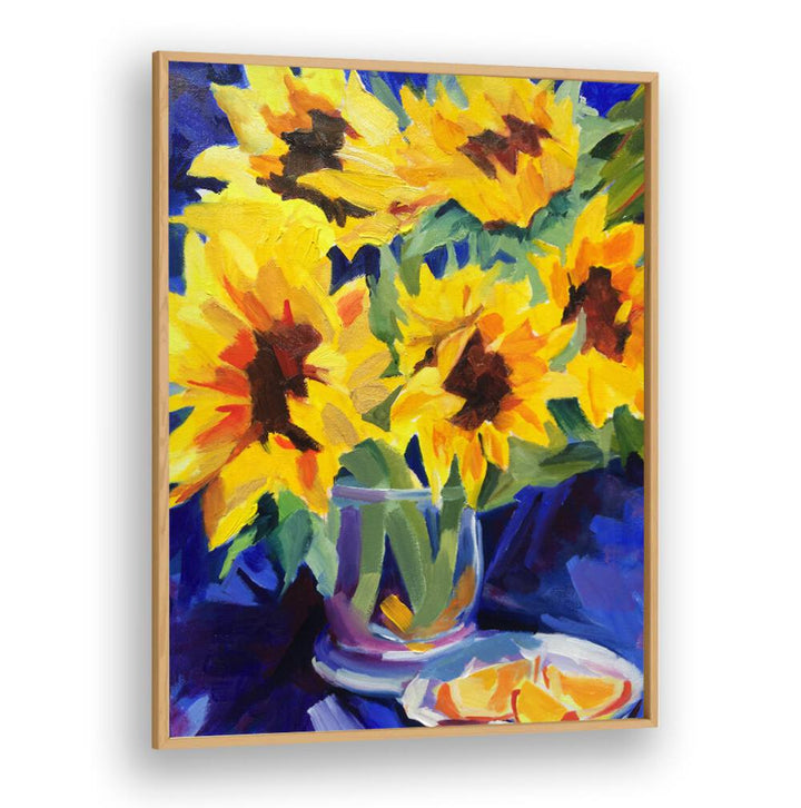 SUNFLOWERS III , FLORAL FLOWER PAINTINGS