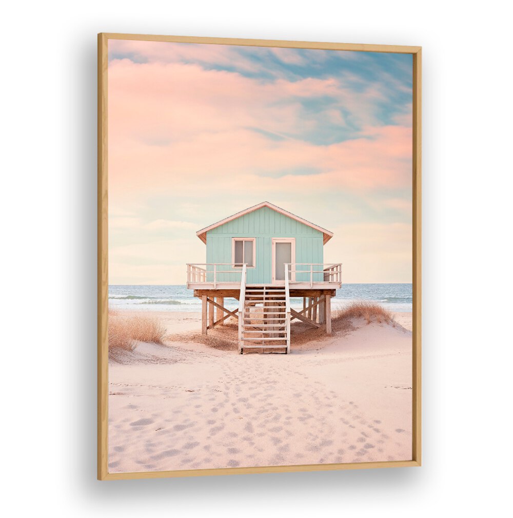 Serene PACIFIC SUNSET BEACH, BEACH PAINTINGS capture golden hues and gentle waves, perfect for home decor.