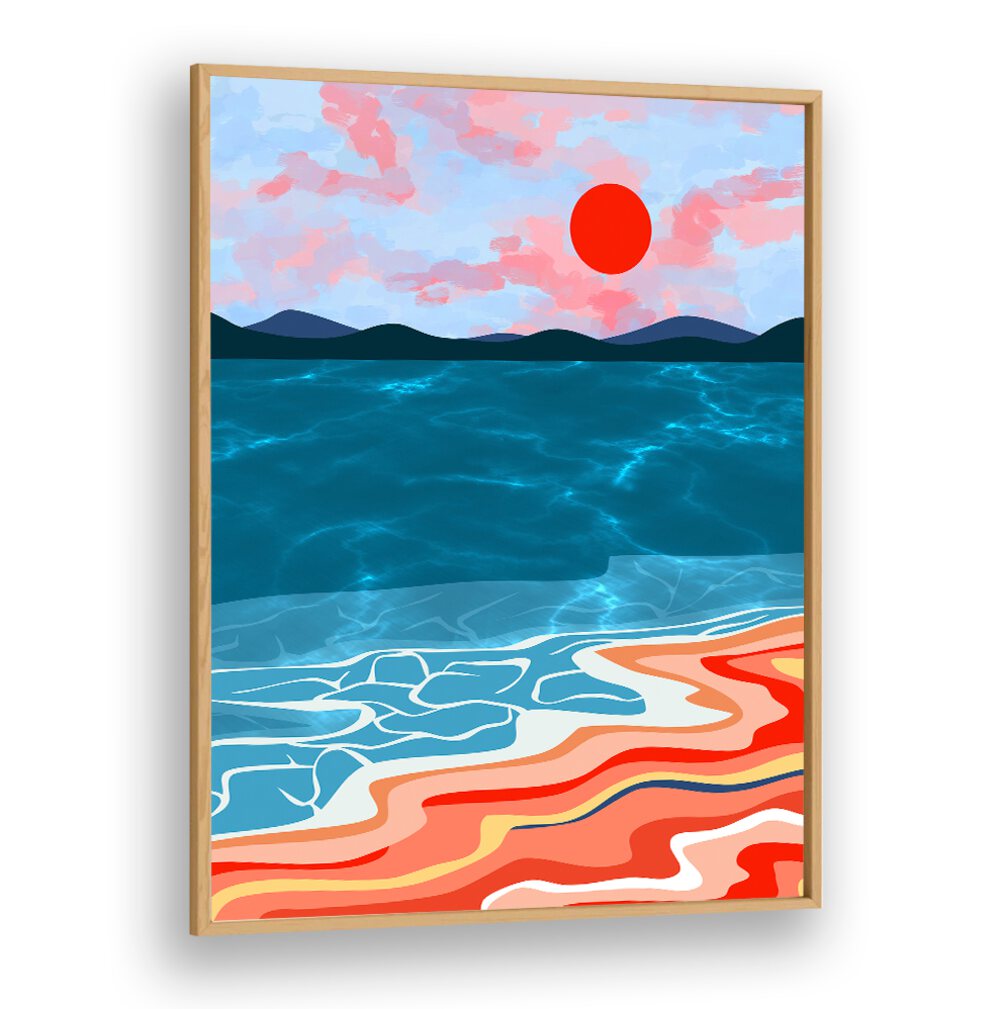 Vibrant COASTAL HUES, BEACH PAINTINGS capture serene ocean beauty, enhancing your home decor with soft blues and greens.