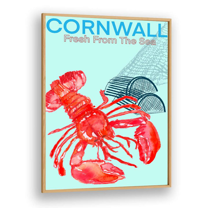 Vibrant Cornwall Sea Poster featuring beach elements, perfect for coastal decor enthusiasts. Explore beach paintings today!
