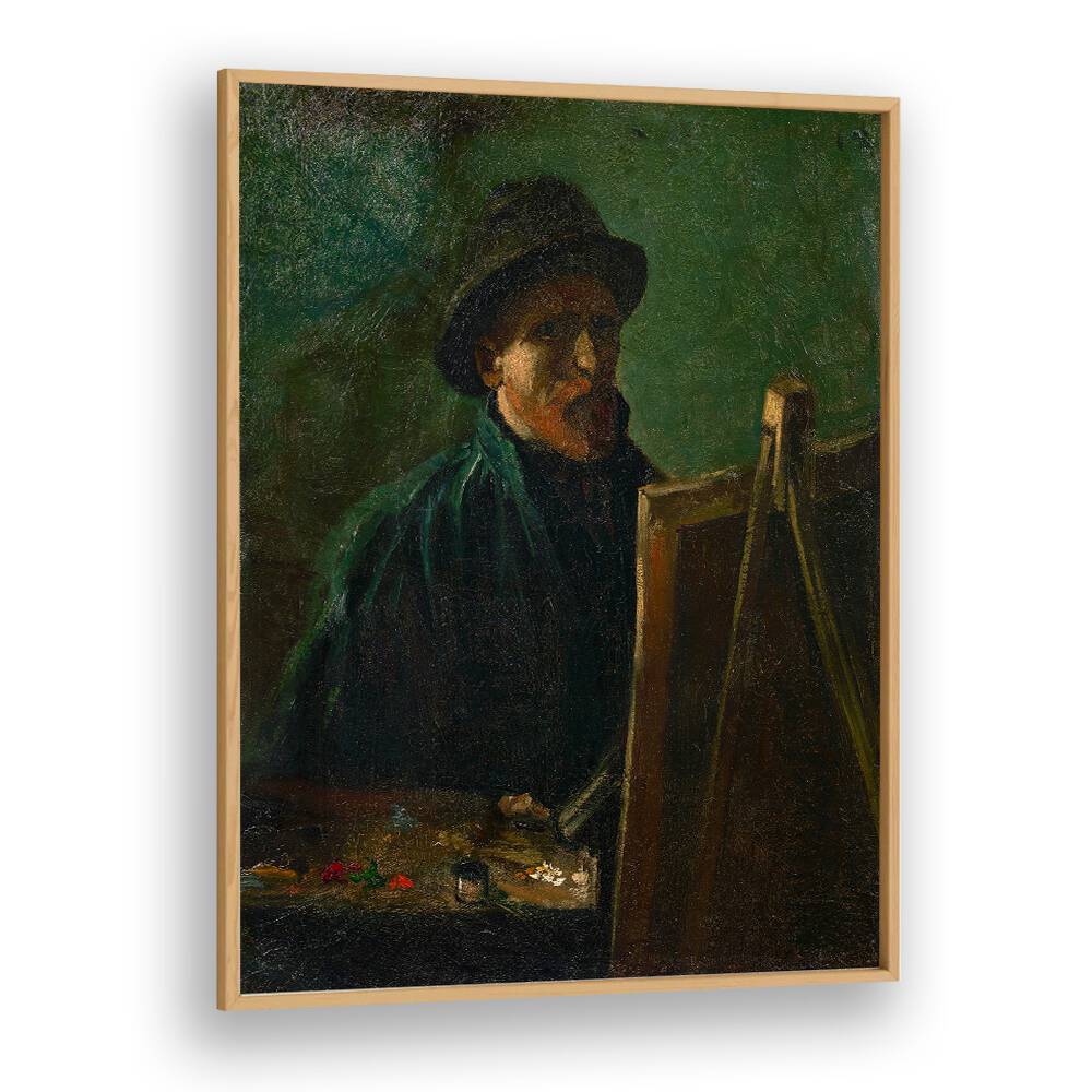 VAN GOGH'S SELF-PORTRAIT WITH DARK FELT HAT (1886), VINTAGE PAINTINGS