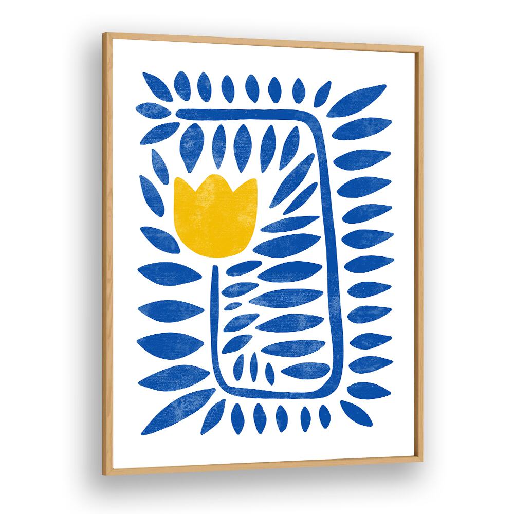Vibrant Yellow Tulip Harmony, floral flower paintings featuring bold colors and elegant design, perfect for any decor.
