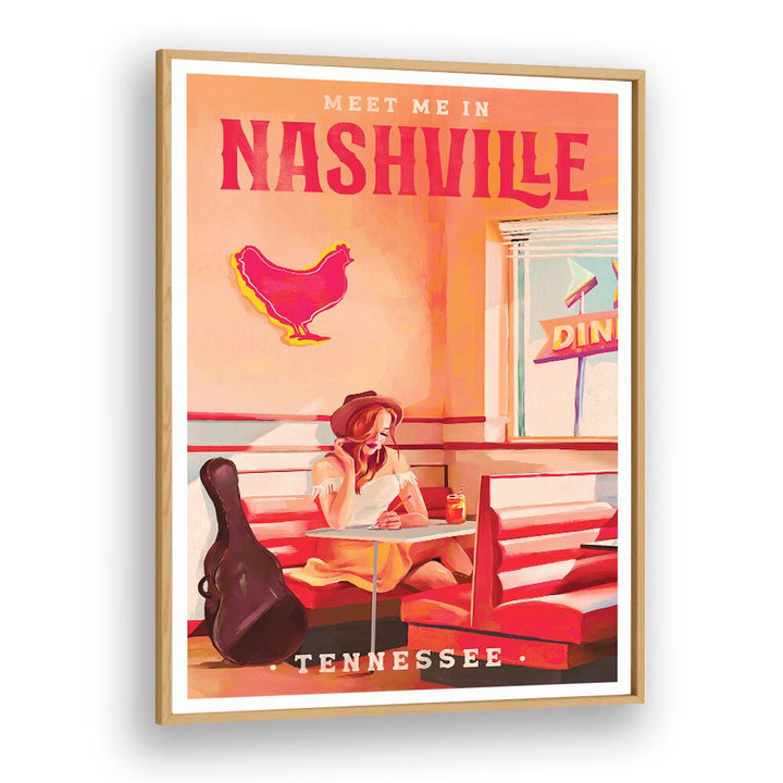 NASHVILLE TENNESSEE REDHEAD MUSIC POSTER BY THE WHISKEY GINGER , WOMEN ILLUSTRATION PAINTINGS