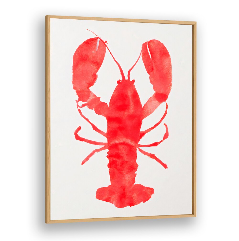 LOBSTER GRACE , KITCHEN POSTERS feature a vibrant red lobster watercolor print to elevate coastal kitchen décor.