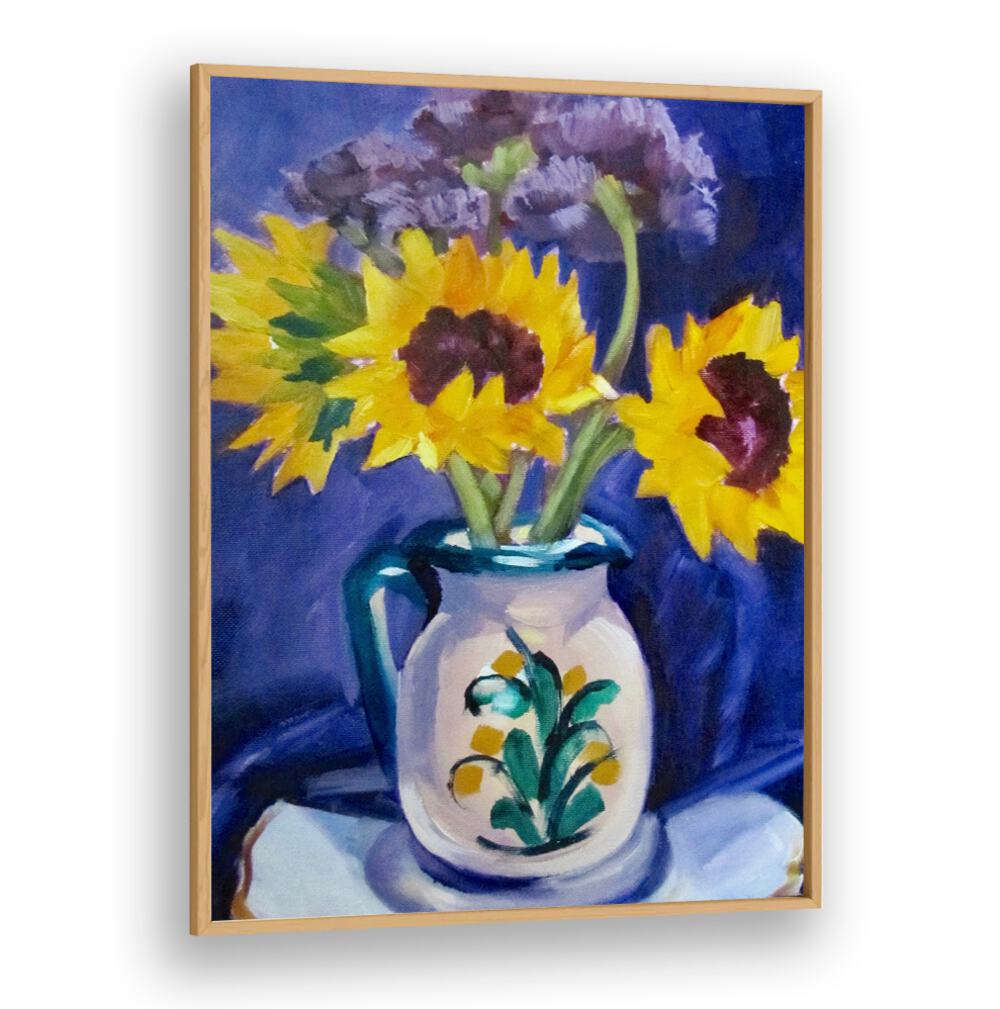 SANGRIA PITCHER , FLORAL FLOWER PAINTINGS