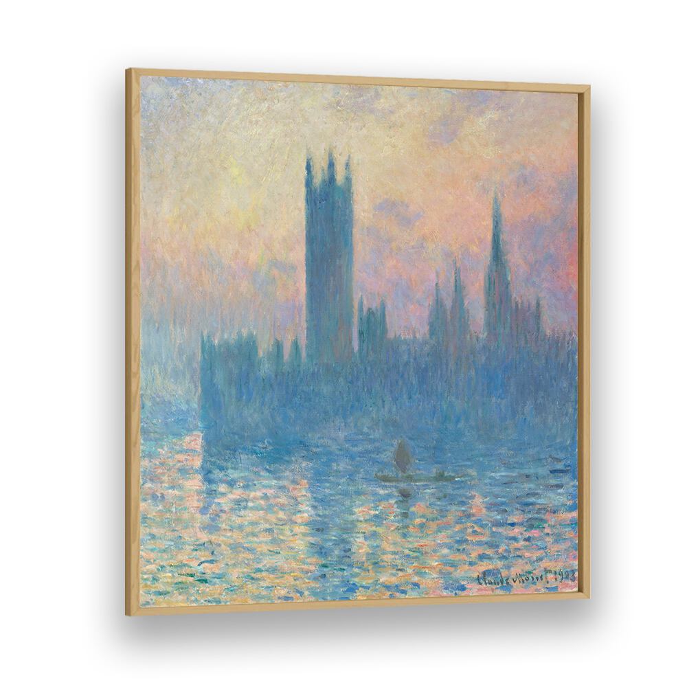 THE HOUSES OF PARLIAMENT, SUNSET (1903) , VINTAGE PAINTINGS