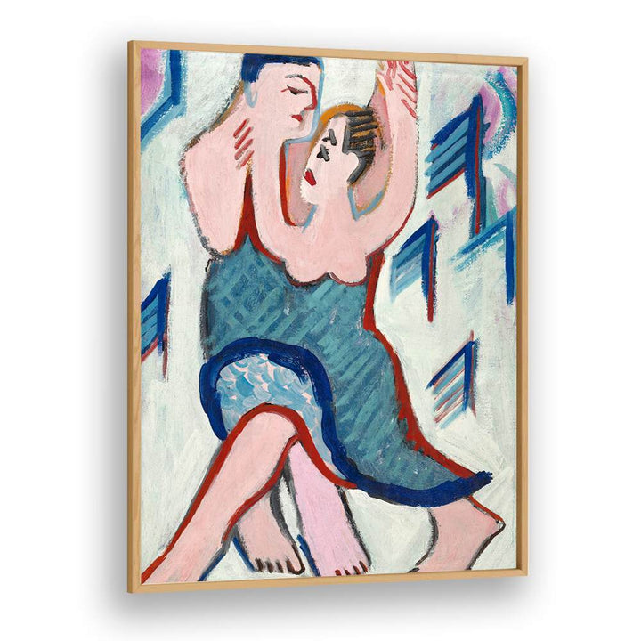 DANCING COUPLE IN THE SNOW, REVERSE (CA.1928–1929)  , VINTAGE PAINTINGS