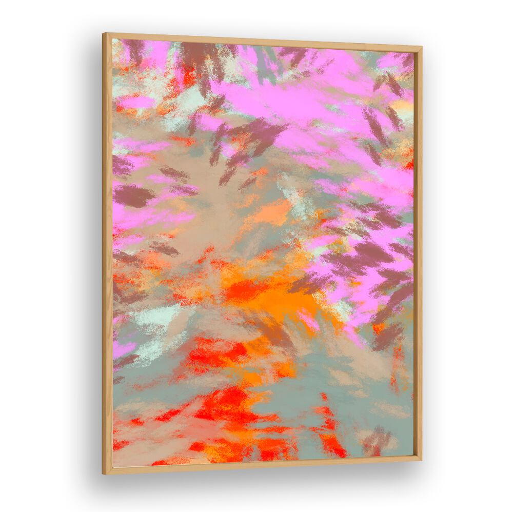 Vibrant colors in LAZY SUMMER DAYS I, ABSTRACT PAINTINGS evoke warm, tranquil summer vibes for your home decor.