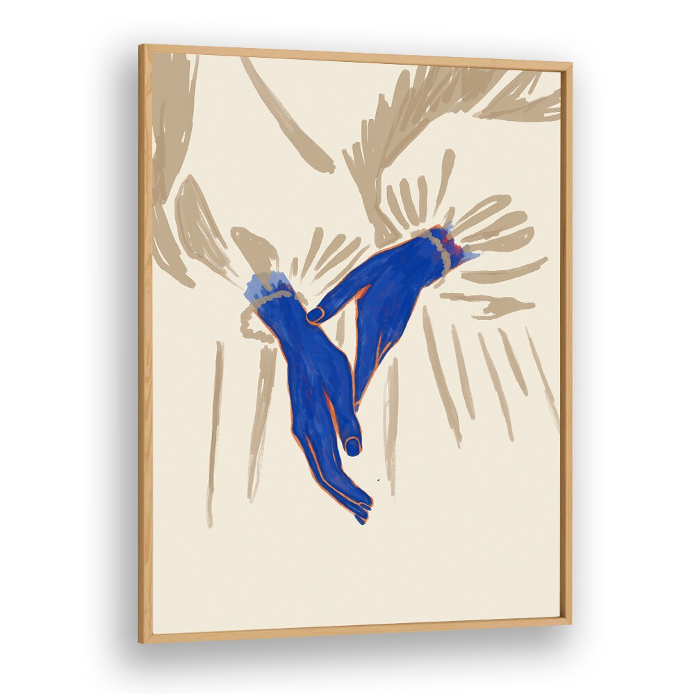 Colorful hands intertwined, showcasing emotion in the MAARTJE, PORTRAITS collection, perfect for artistic spaces.