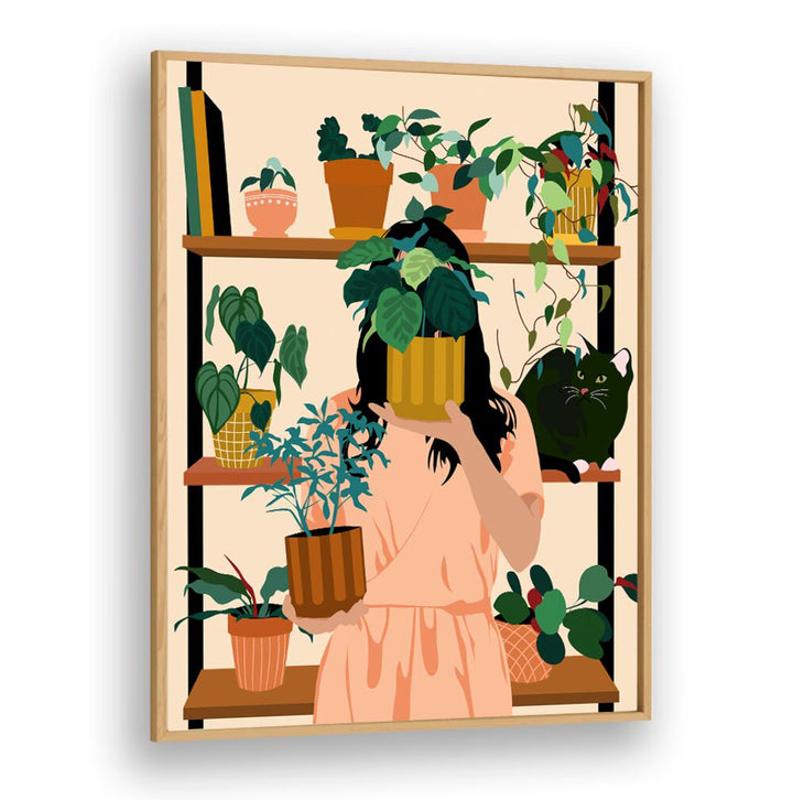 POTTED OASIS , BOHO ART PAINTINGS
