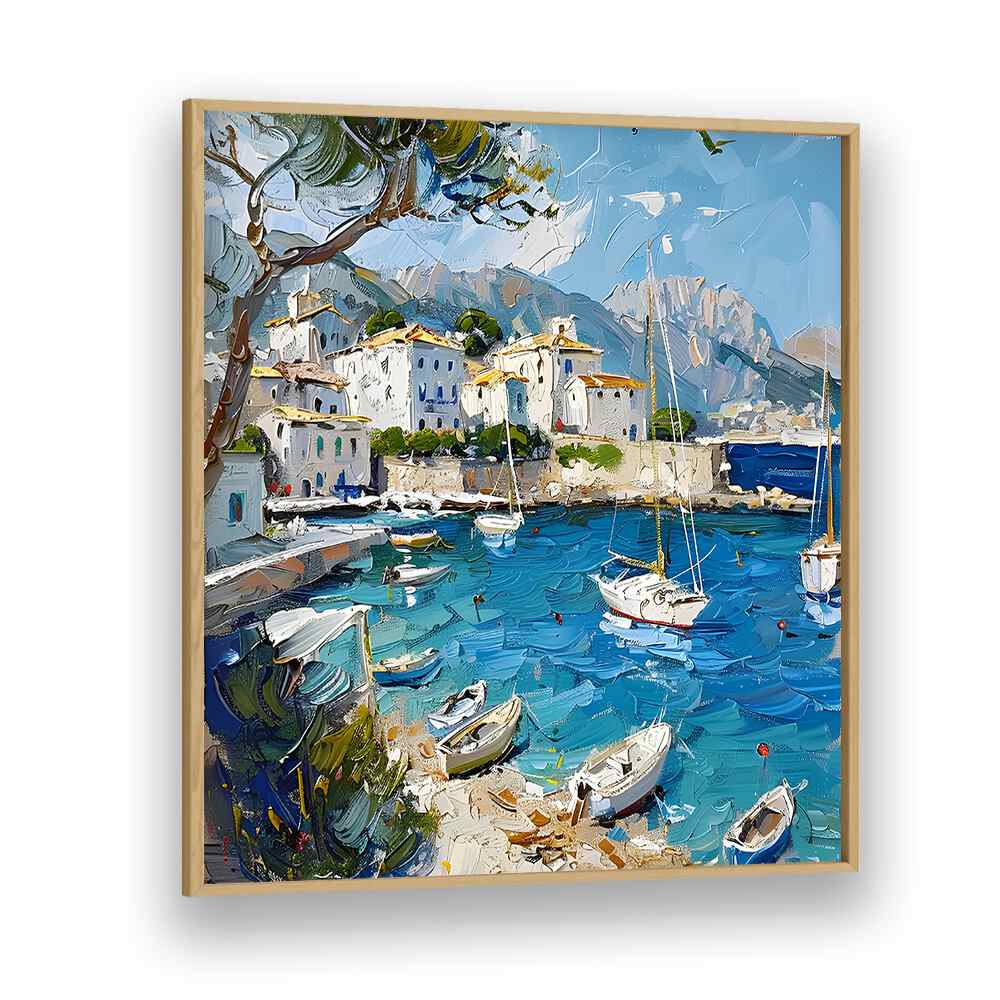 Stunning artwork featuring the BLUE MEDITERRANEAN SEA MALLORCA, capturing vibrant coastal beauty and tranquility.