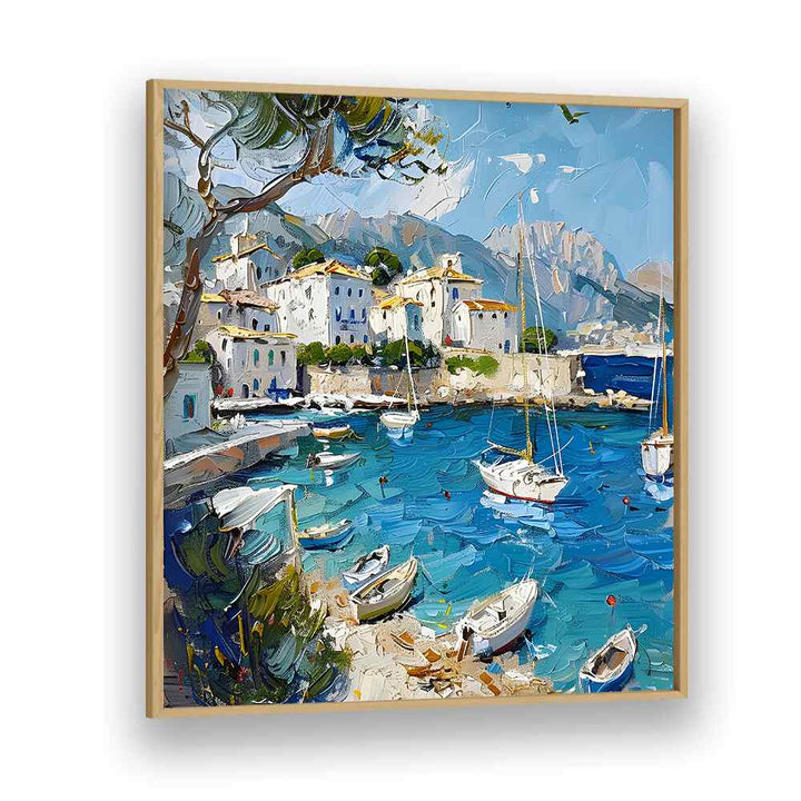 Stunning artwork featuring the BLUE MEDITERRANEAN SEA MALLORCA, capturing vibrant coastal beauty and tranquility.