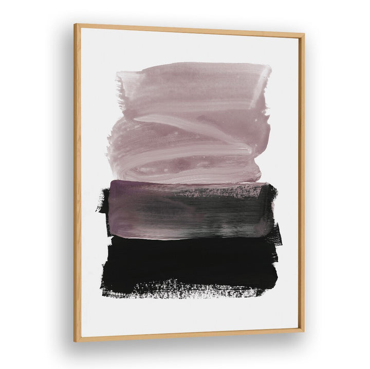 Elegant MAUVE A BLACK, ABSTRACT PAINTINGS featuring soft mauve and bold black strokes for sophisticated home decor.