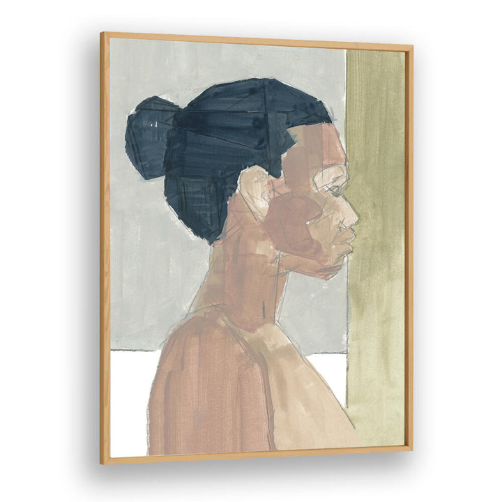 Elegant profile illustration showcasing feminine beauty in FEMALE PORTRAIT III, PORTRAITS & FIGURATIVE ILLUSTRATIONS.