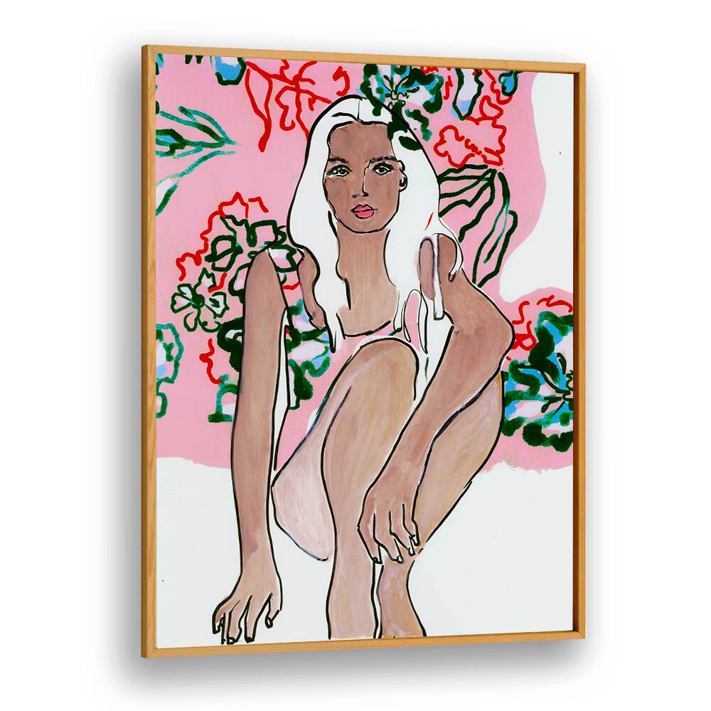 Elegant illustration from VENUSIAN SUMMER, PORTRAITS, showcasing artful human form and vibrant floral elements.