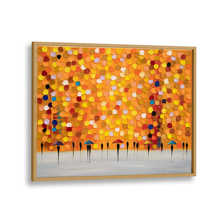 6 UMBRELLAS AT SUNSET , MODERN IMPRESSIONISM PAINTINGS