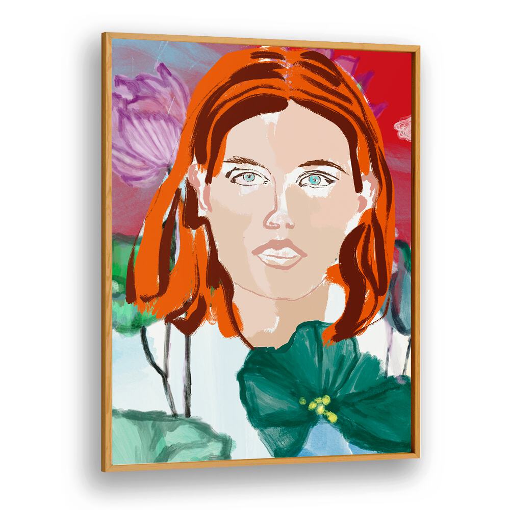Bold portrait featuring vibrant colors, showcasing SPACE AGE FACES, PORTRAITS from a unique artistic collection.