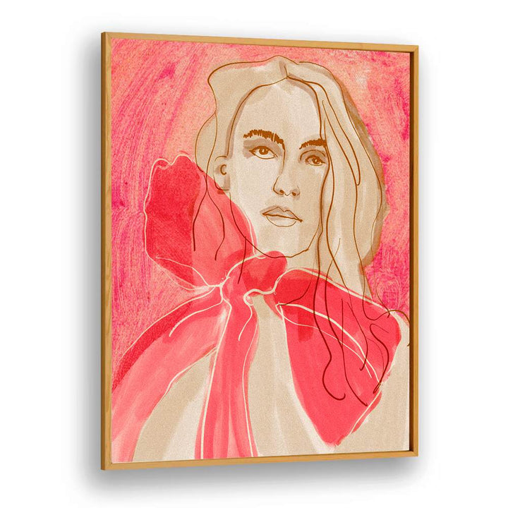 Captivating ETHERAL RED, PORTRAITS artwork featuring an elegant figure with vivid red hues and intricate details.