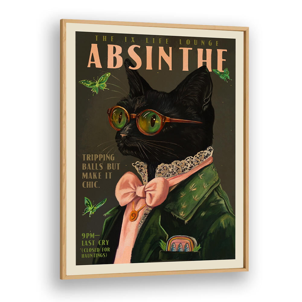 ABSINTHE CAT ALCOHOL , BAR & CAFE ART