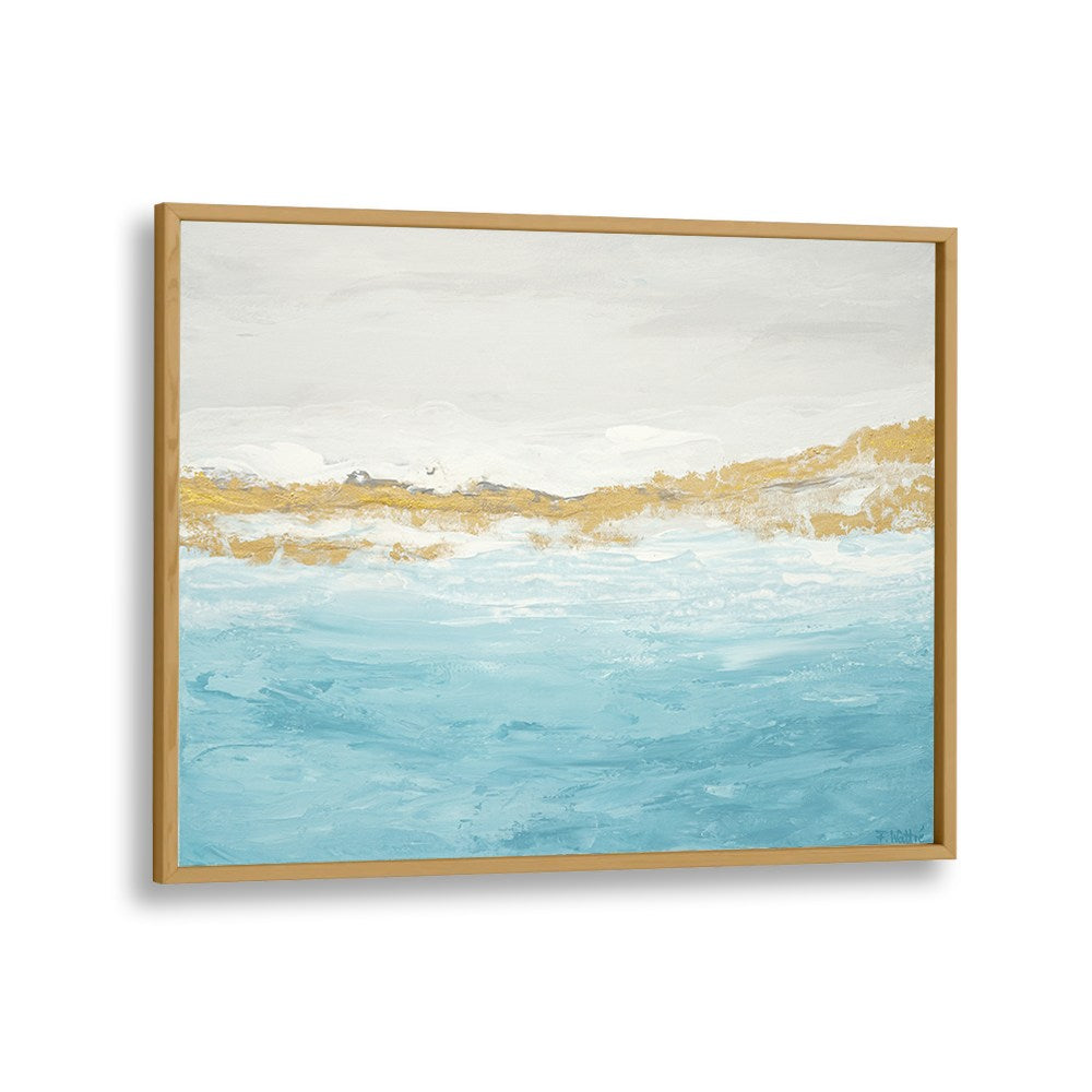 ABSTRACT BLUE GOLD SEASCAPE