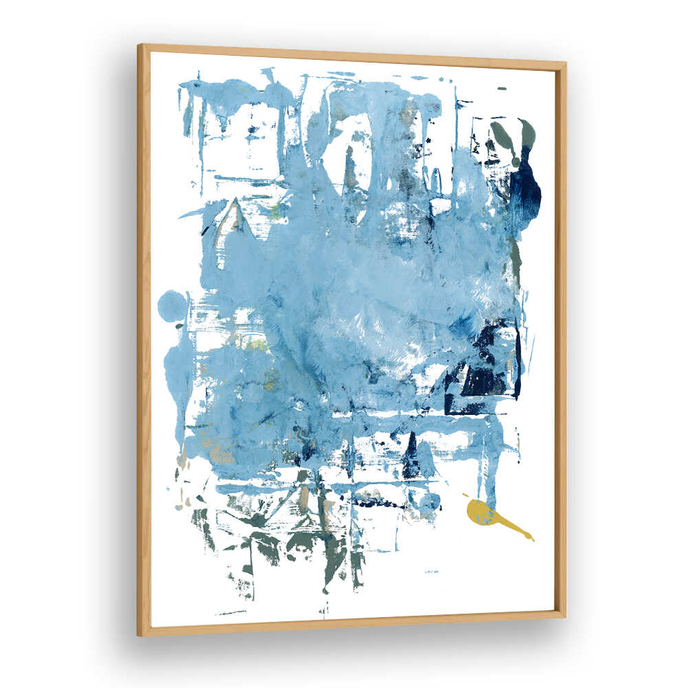 Elevate your space with ABSTRACT BLUE SCRAPES I, vibrant abstract paintings in captivating blue hues.
