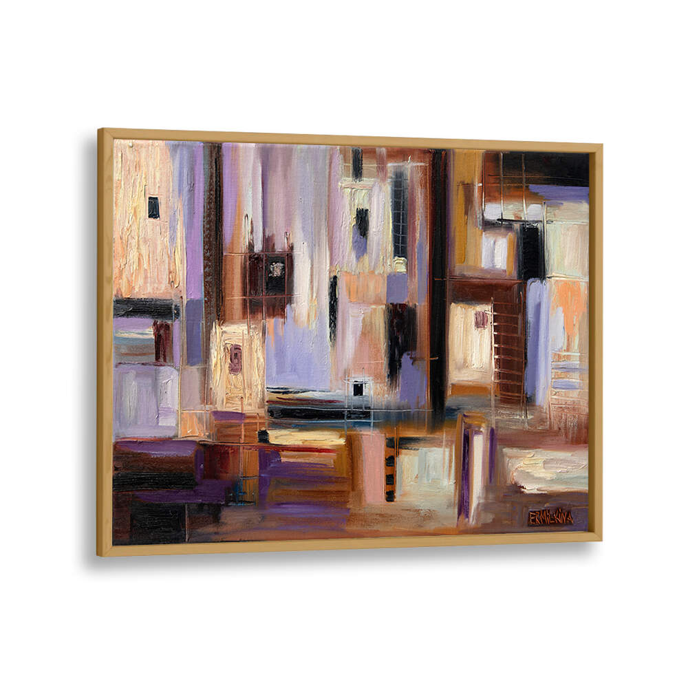 ABSTRACT CITY , MODERN IMPRESSIONISM PAINTINGS