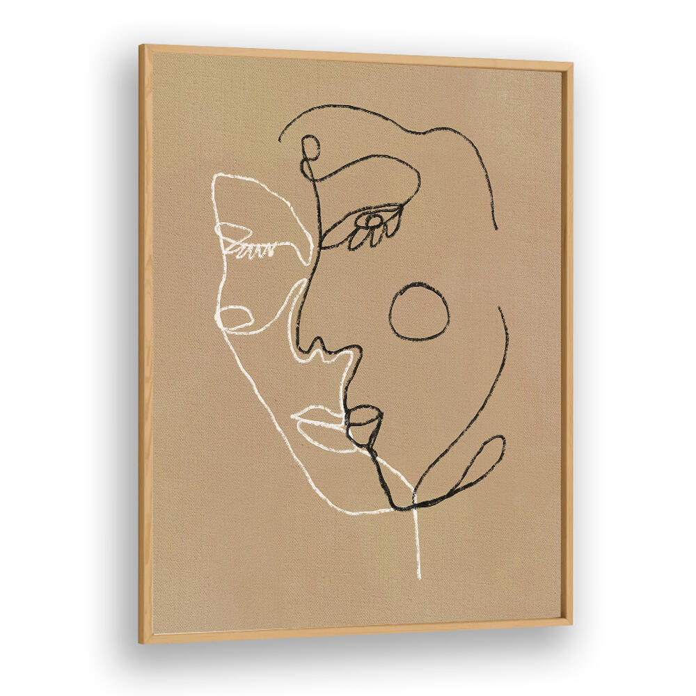 ABSTRACT FACES , LINE ART PAINTINGS