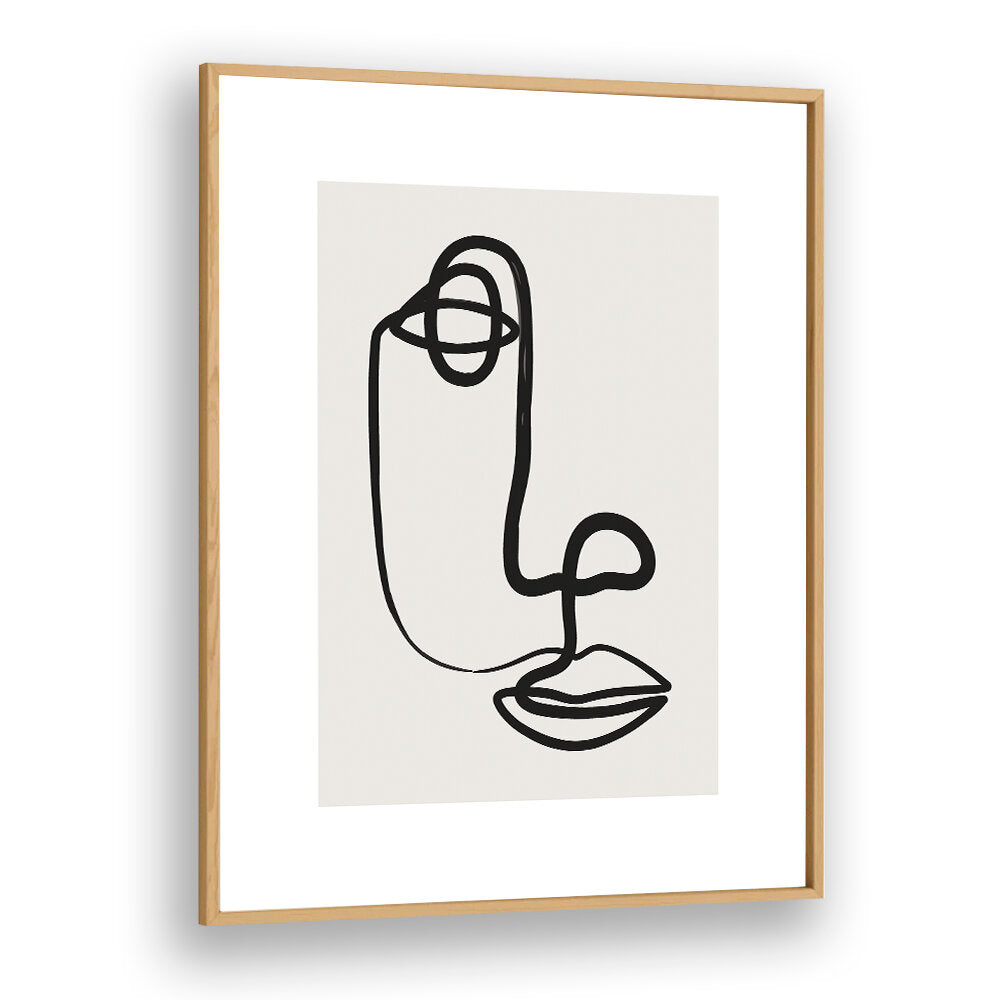 ABSTRACT FACE I , LINE ART PAINTINGS