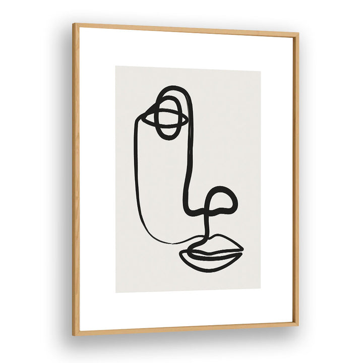 ABSTRACT FACE I , LINE ART PAINTINGS