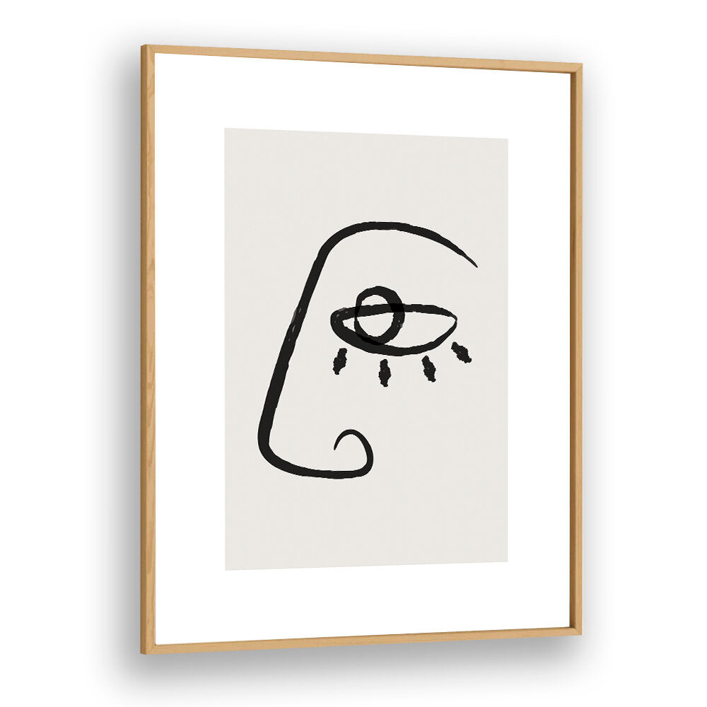 ABSTRACT FACE II , LINE ART PAINTINGS