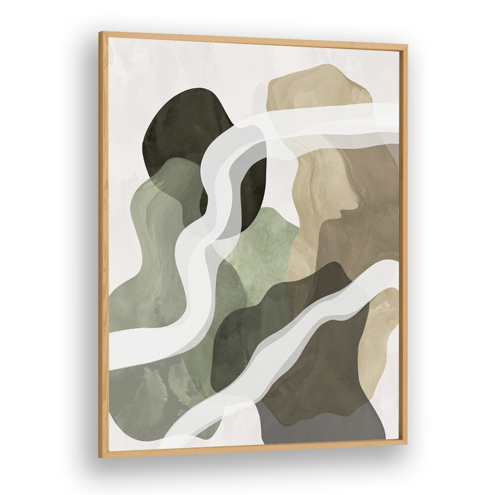 Stunning ABSTRACT GREEN FORMS, ABSTRACT PAINTINGS design elevates any space with vibrant colors and unique shapes.