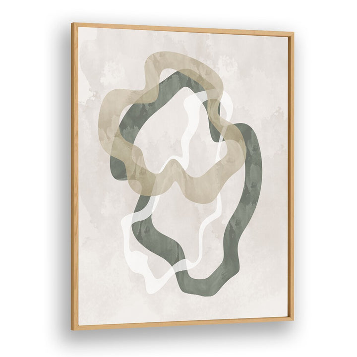 Contemporary ABSTRACT GREEN FORMS II, ABSTRACT PAINTINGS featuring vibrant greens and geometric shapes for stylish decor.